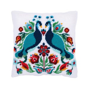 DIY Tapestry Cushion Kit &quot;Pauline&quot;, Needlepoint Pillow Kit, Embroidery kit, size 16&quot;x16&quot;