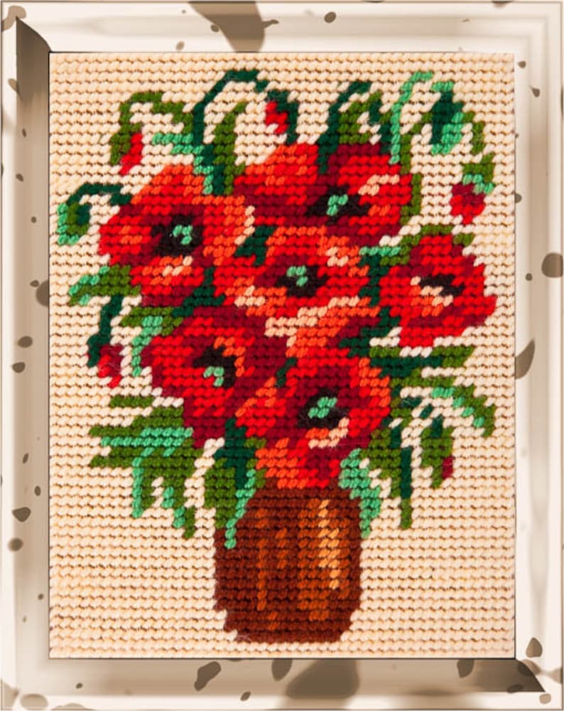 DIY Needlepoint Kit Tapestry Kit Half Cross Stitch Kit Etsy