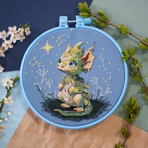 Kit punto croce fai da te "The Star Lighter" con telaio, Kit ricamo, Decorazione per la casa, Abris Art A33