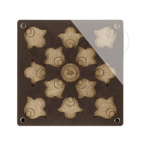Vassoio portaoggetti per perline in legno con coperchio "Campane" / Contenitore per perline / Scatola per perline / Strumenti per perline
