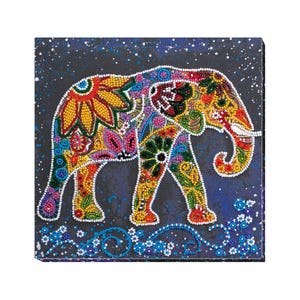 DIY Bead Embroidery Kit "Indian elephant" | Abris Art Beading Pattern Kit for Adults A09 | Handmade Home Decor on Art Canvas | Craft Kit |