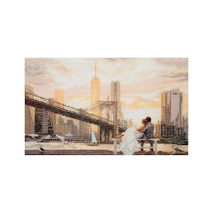 Kit de punto de cruz DIY &quot;Amanecer juntos&quot;, kit de bordado, kit de manualidades DIY, decoración del hogar