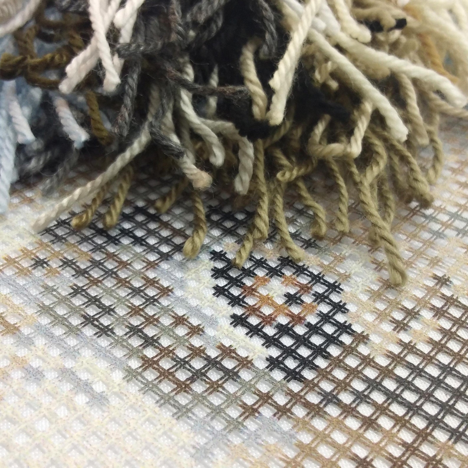 DIY Needlepoint Pillow Kit Wolves Tapestry Etsy