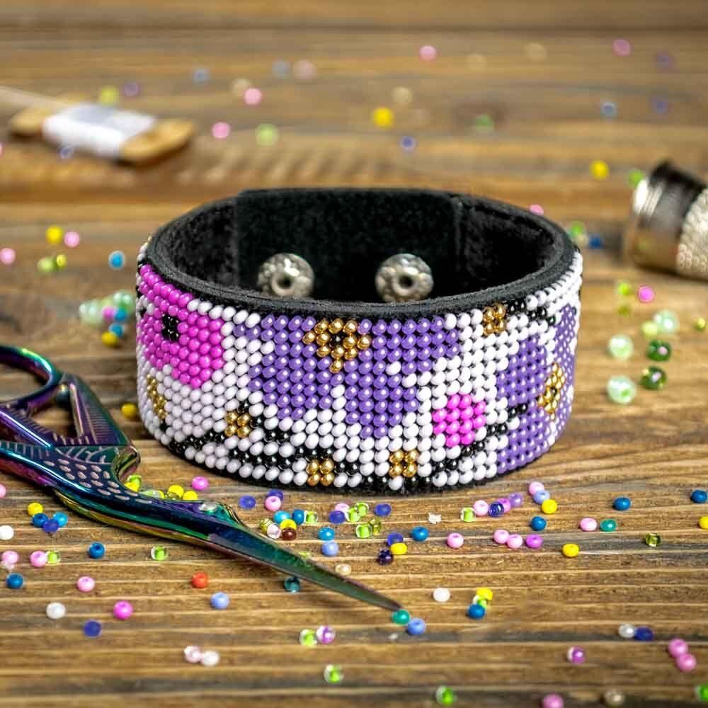 DIY ビーズブレスレットキット DIY | ビーズ刺繍キット | レザー
