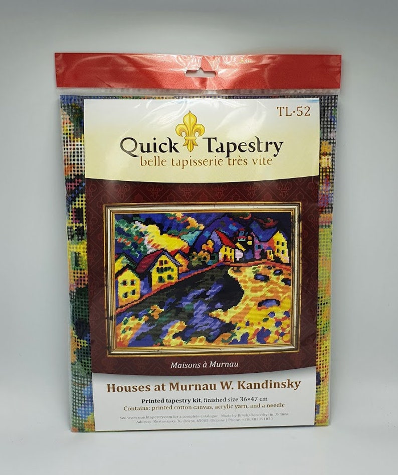 DIY Needlepoint Kit Tapestry Kit Cross Stitch Kit houses on Etsy