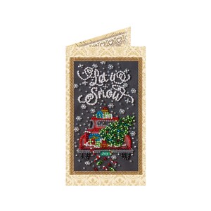 Kit de broderie de perles bricolage « Vacances à la neige », kit cadeau de broderie perlée Abris Art A02, kit de travaux d'aiguille bricolage