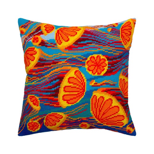 DIY Needlepoint Pillow Kit peacock Tapestry Etsy