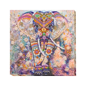 DIY Bead Embroidery Kit on Art Canvas &quot;Miracle of India&quot; | Unique Beadwork Kit for Home Décor | B05 Abris Art, Needlework Craft Kit