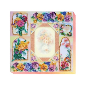 DIY Photo Frame Kit &quot;Floral story&quot; 12.2&quot;x11.81&quot; / 31.0x30.0 cm, Abris Art B03, Bead Embroidery Kit, Beadwork kit, diy needlework craft kit