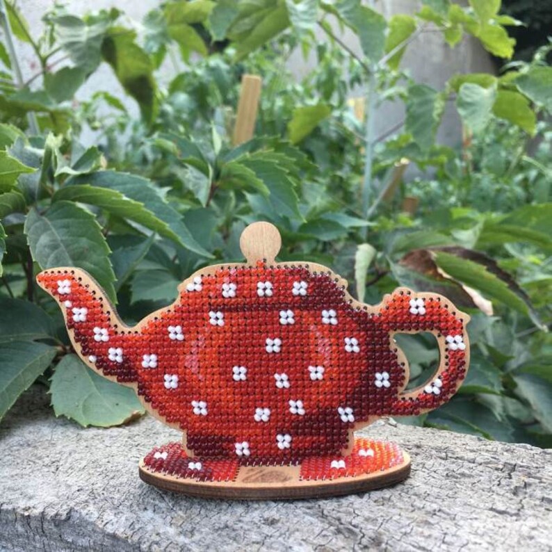 DIY Home Decor Kit teapot and Cups Beading Etsy