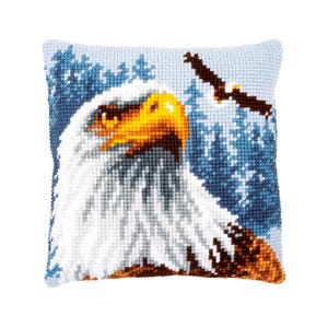 DIY Cross Stitch Cushion Kit &quot;Eagle&quot; | Needlepoint Pillow Kit | Embroidery kit | Home decor