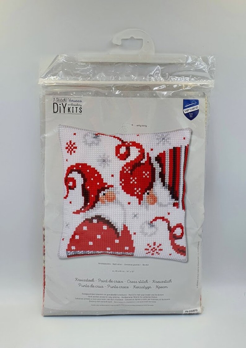 DIY Needlepoint Pillow Kit Vervaco Christmas Etsy