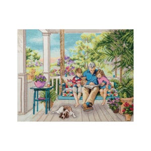 DIY Counted Cross Stitch Kit &quot;Reading fairy tales&quot;, Embroidery kit, DIY Craft Kit, Home decor