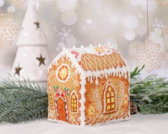 DIY 3D Decoration Cross Stitch Kit "Sweet Holiday" | Modern Embroidery Kit for Home Decor