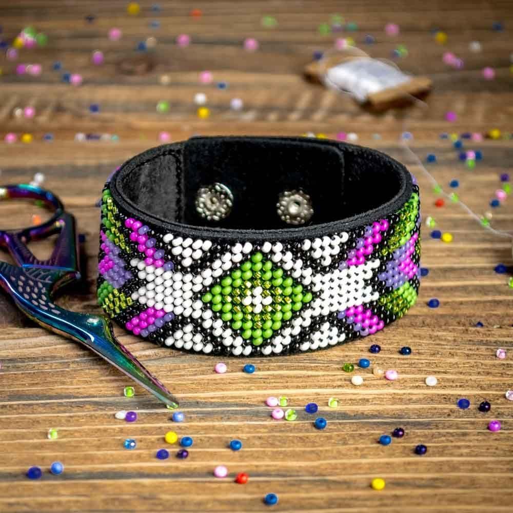 DIY ビーズブレスレットキット DIY | ビーズ刺繍キット | レザー