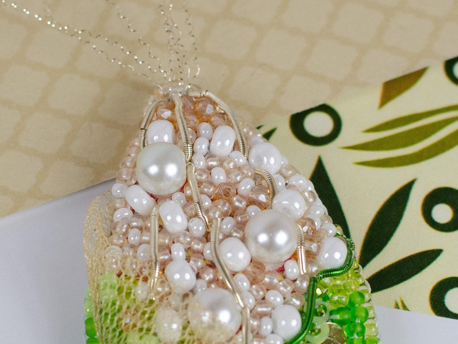 Kit DIY Fabrication De Bijoux – Broche Maïs En Perles, Broderie De Perles, Abris Art