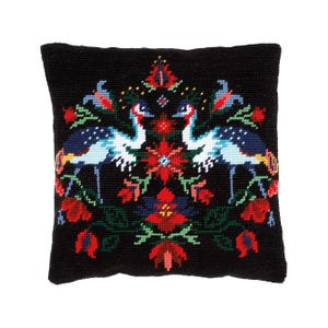 DIY Tapestry Cushion Kit &quot;Camille&quot;, Needlepoint Pillow Kit, Embroidery kit, size 16&quot;x16&quot;