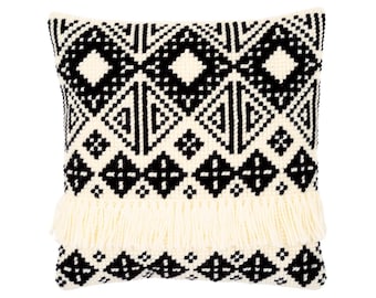 DIY Cross Stitch Cushion Kit "Ethnic Print" | Needlepoint Pillow Kit | Embroidery kit | Home decor