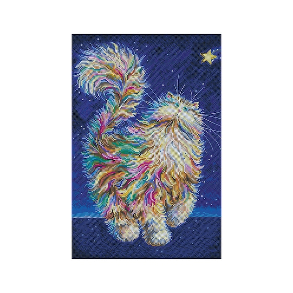 DIY Counted Cross Stitch Kit "A star is falling", Embroidery kit, Home decor, Abris Art A04
