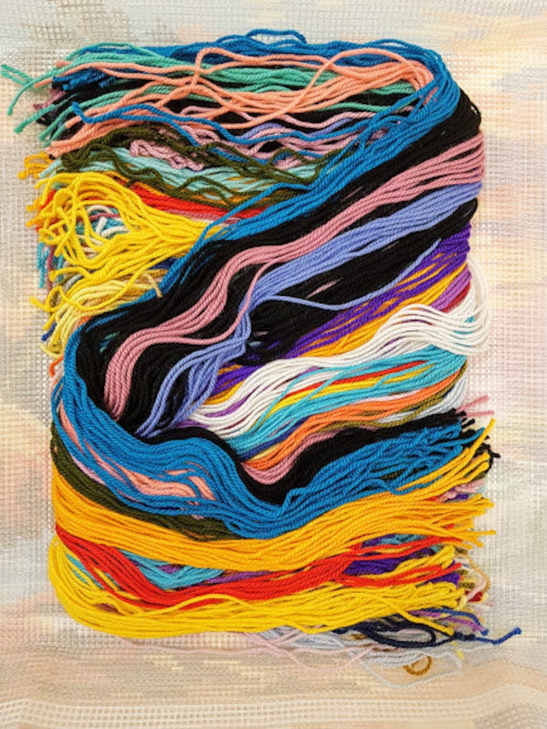 DIY Needlepoint Pillow Kit Tropical Sunset Etsy