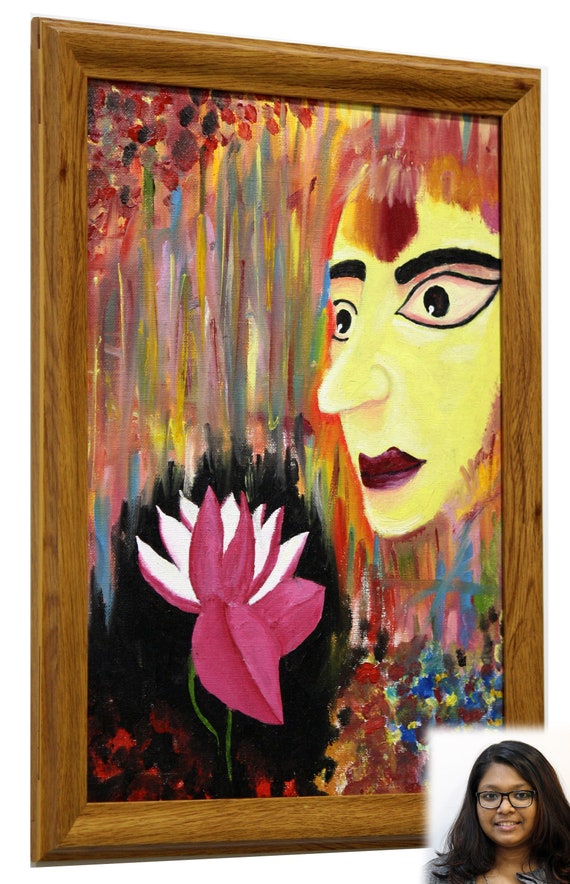 22+ Abstract Durga Maa Face Oil Painting PNG
