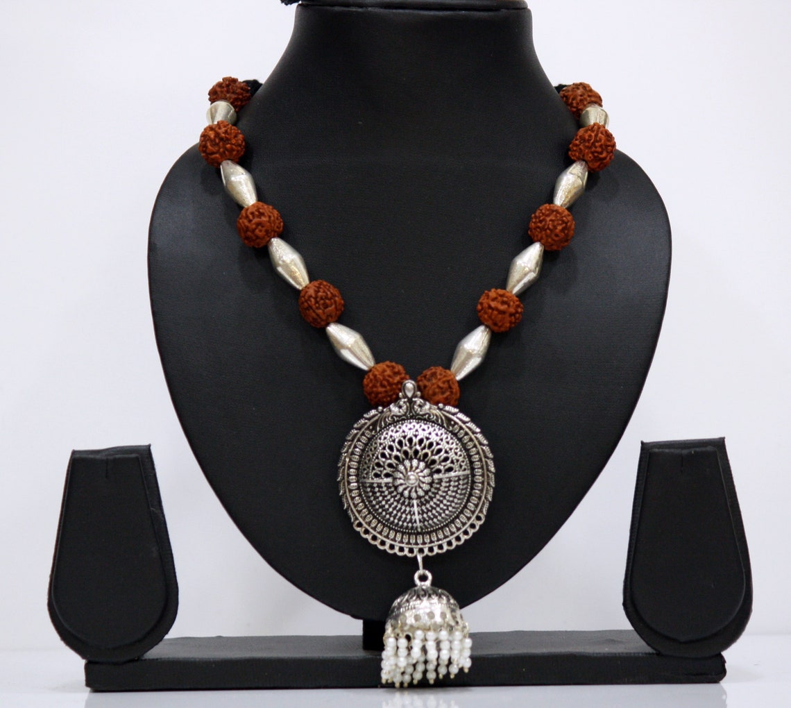 Boho Trendy Rudhraksh Dholki Beads Necklace India Jewelry | Etsy