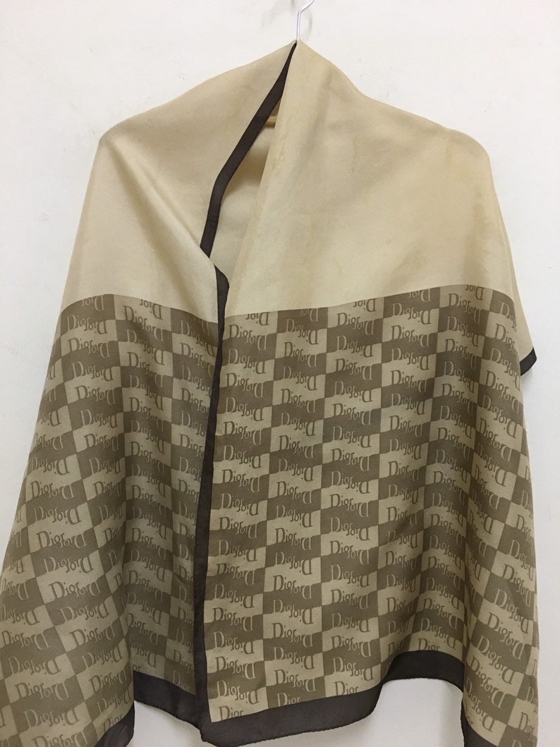Dior Monogram Scarf Silk 62 X 21 Etsy