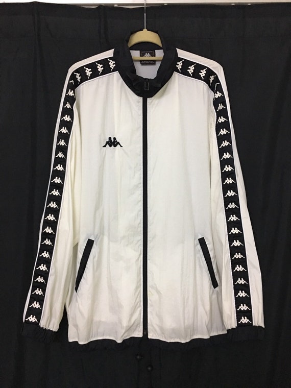 kappa white windbreaker