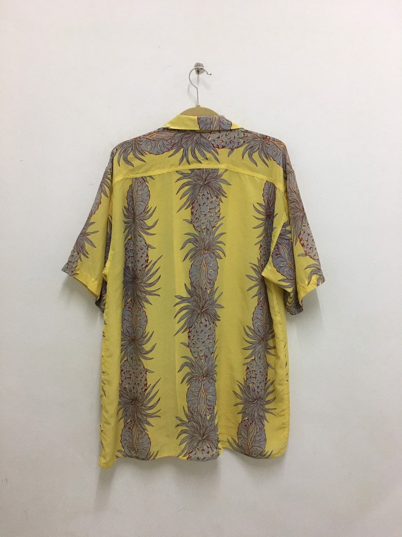 Vintage Hawaiian Shirt Avanti Silk Pineapple Shirt Button Up | Etsy