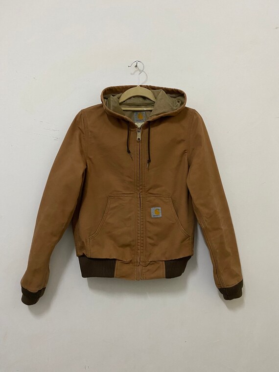 Vintage Carhartt Jacket Duck Canvas hodded Workwea