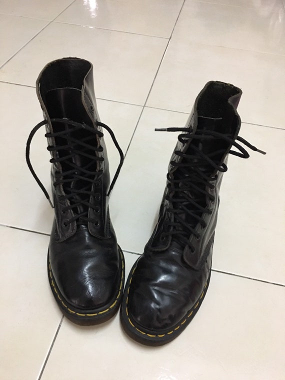 Vintage Dr Martens Boots 10 Eye Made In England