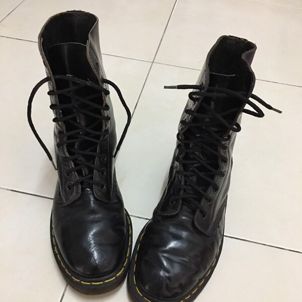 Vintage Dr Martens Boots 10 Eye Made In England