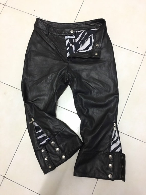 Dolce and Gabbana Pants Vintage D&G Black Leather
