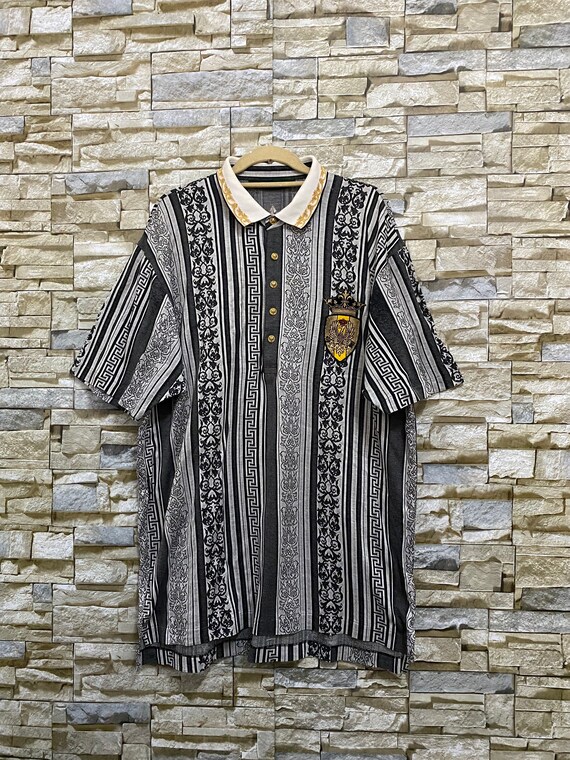 Vintage J's Abstract Jacquard Polo Shirt Versace B