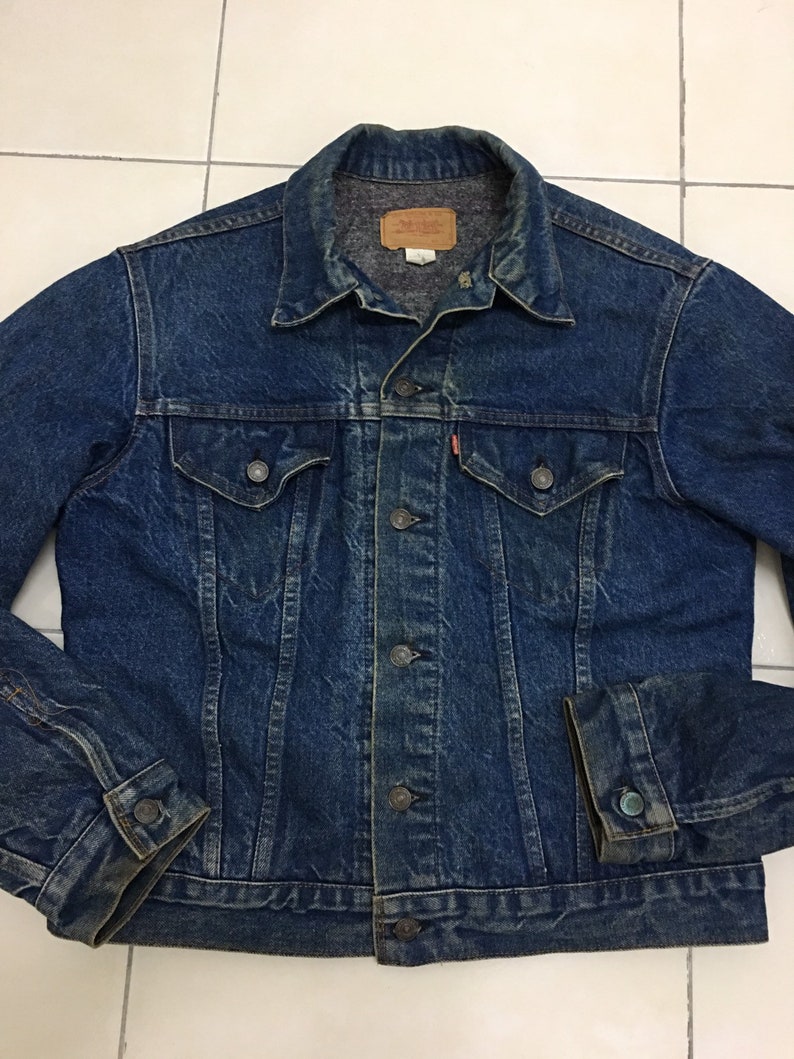 Vintage Levi's Jacket 70505 Blanket Lined denim Jacket USA | Etsy