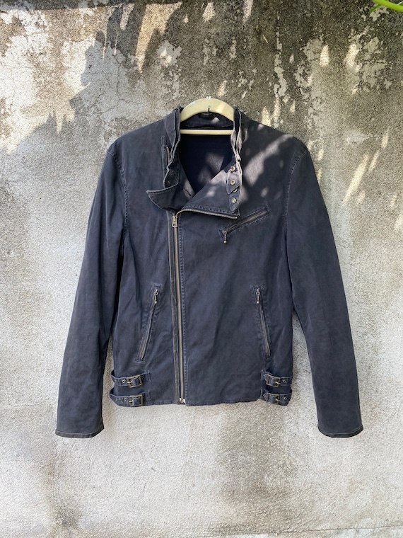 Beams Japan Jacket Black Leather denim Motorcycle