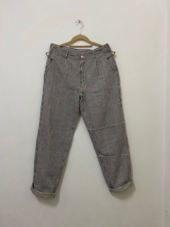 Vintage Pants Striped GAVIAL Japanese Brand Workwe