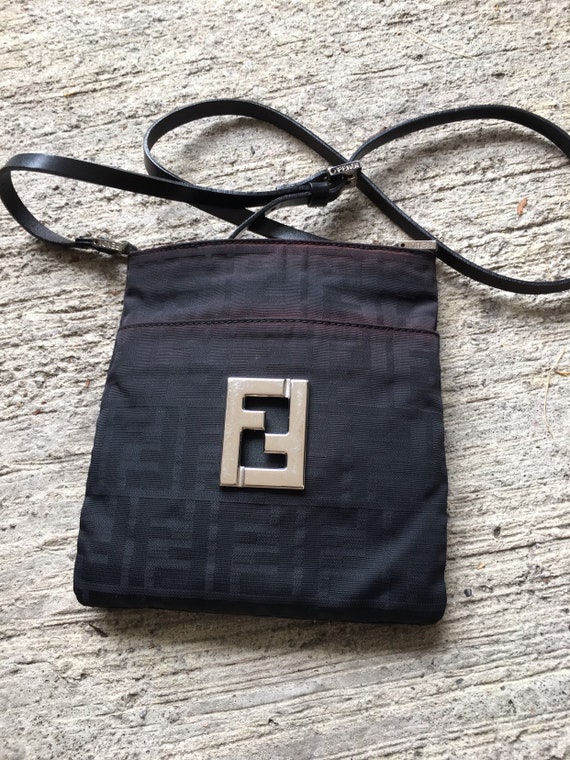 FENDI Bag Authentic FF Monogram Black 
