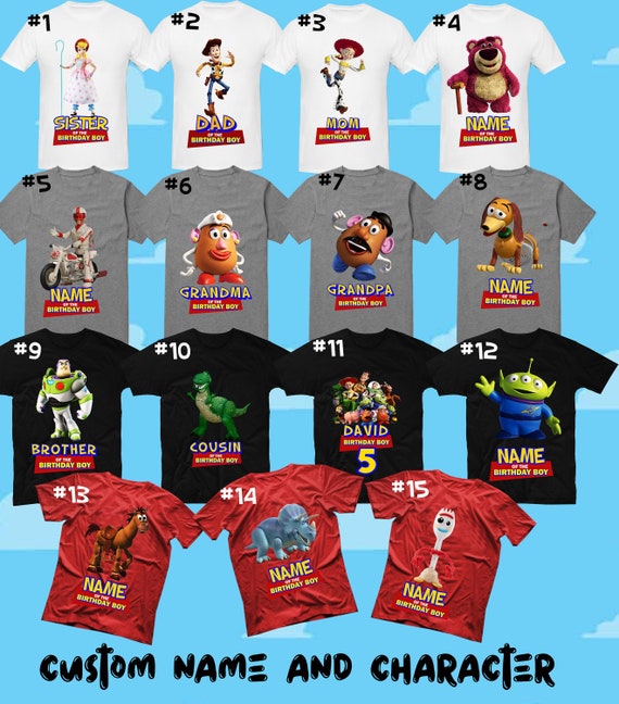 toy story family birthday shirts