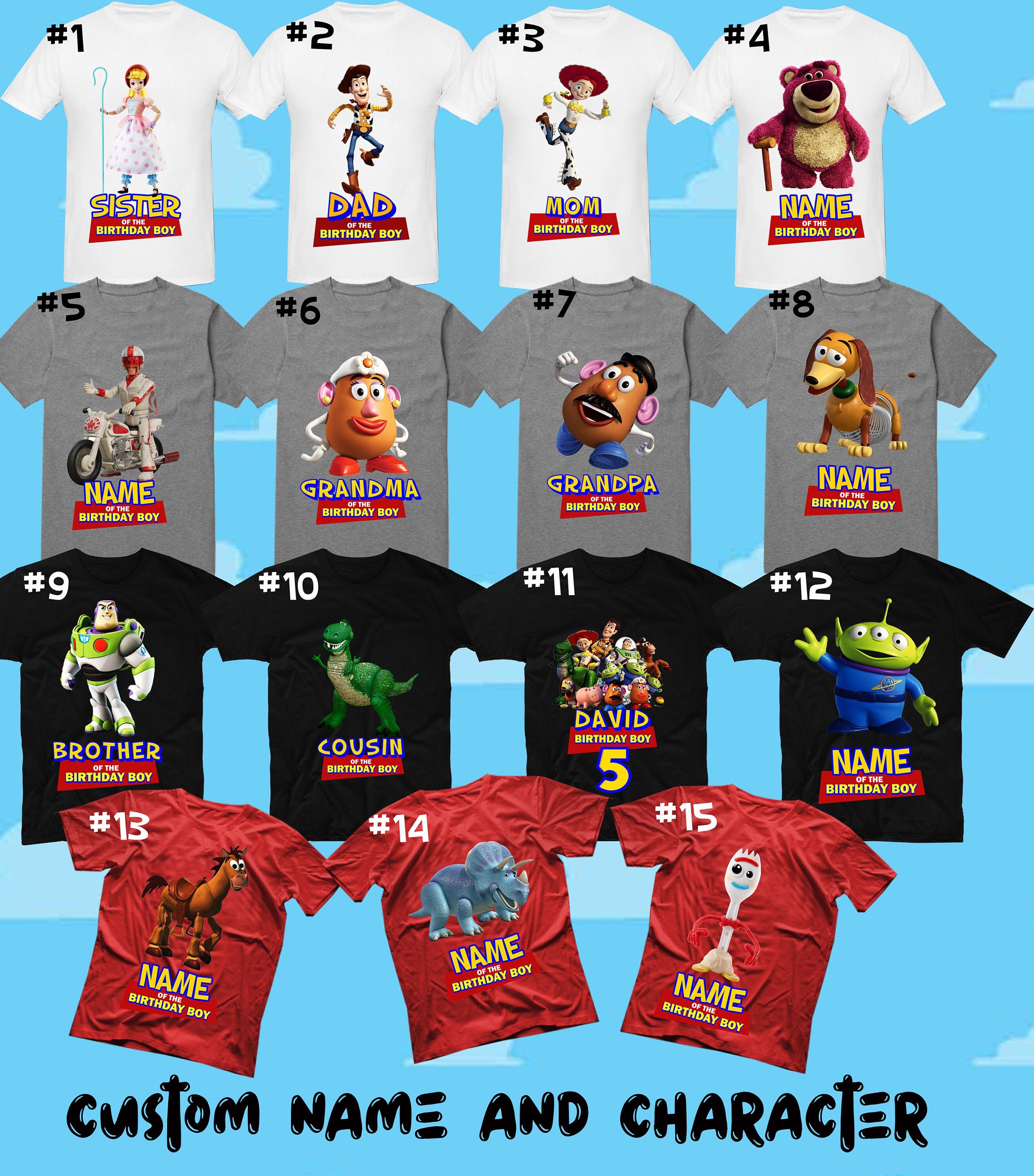 family toy story shirts