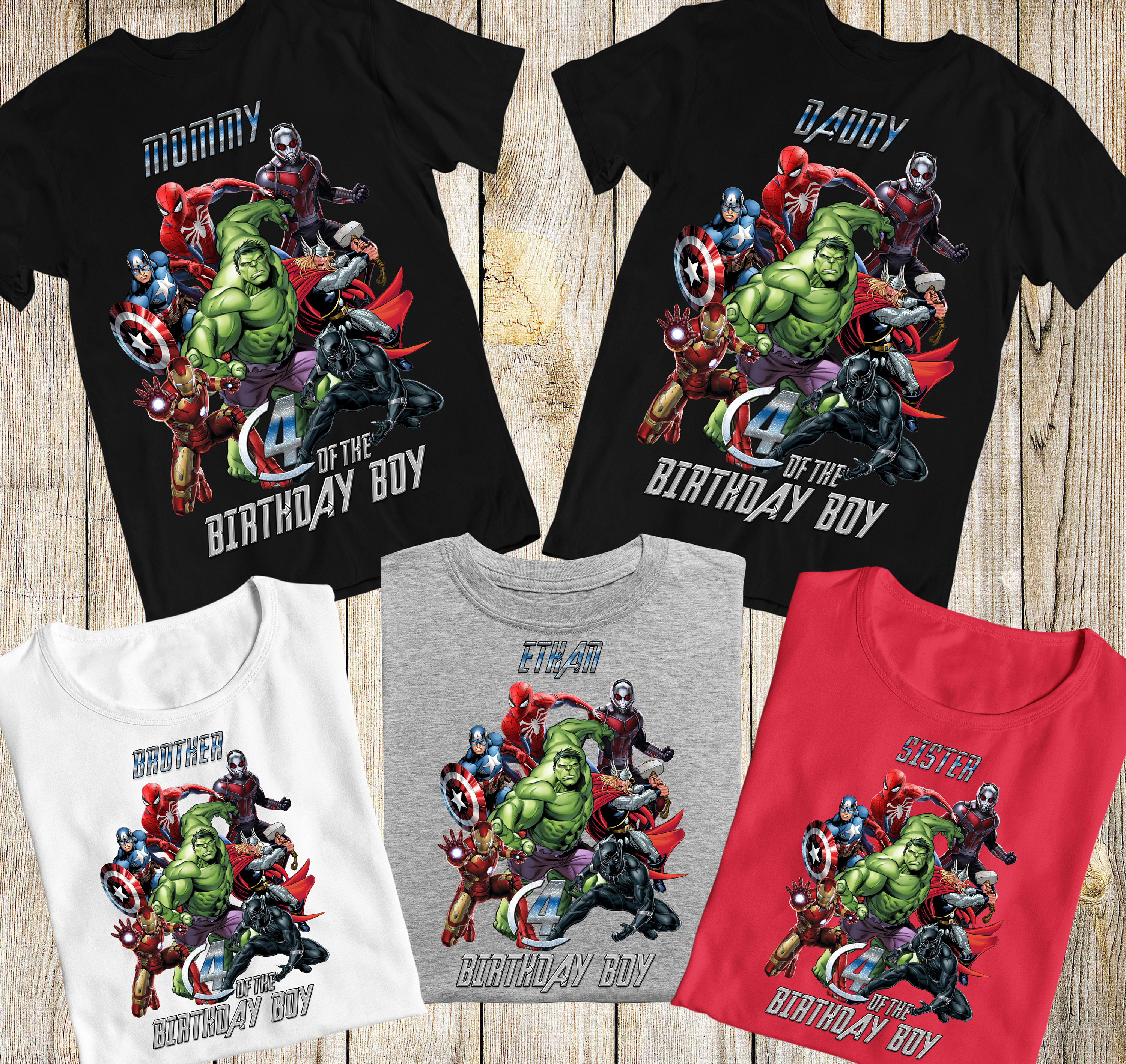 Avengers Matching Family Birthday 