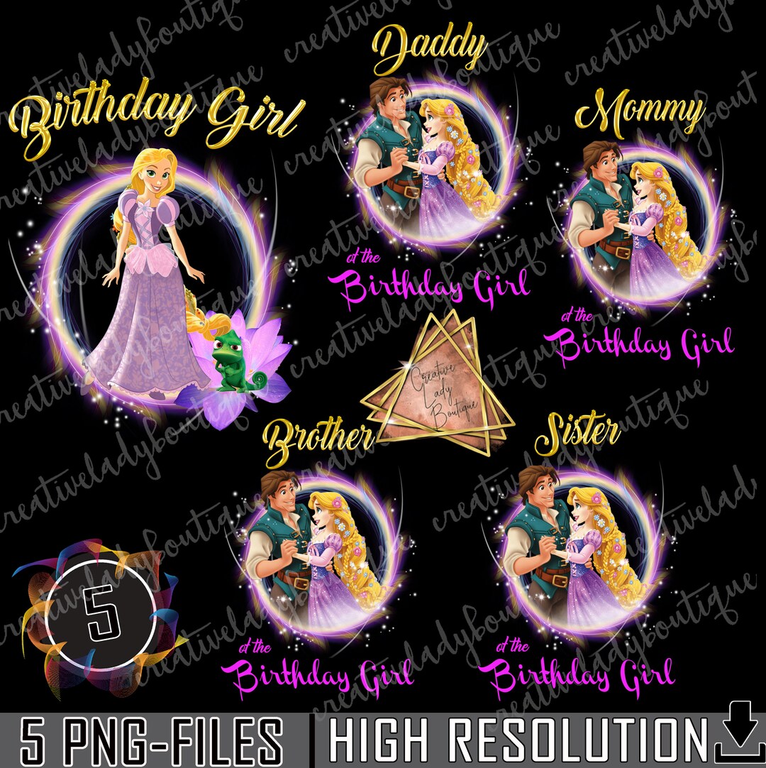 Rapunzel Birthday Party Png Files, Princess Rapunzel Png, Rapunzel ...
