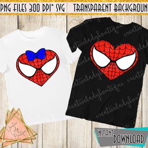 Spider-man Valentines PNG Files Spider-Man Heard SVG Files Love Spiderman Clipart Instant Download