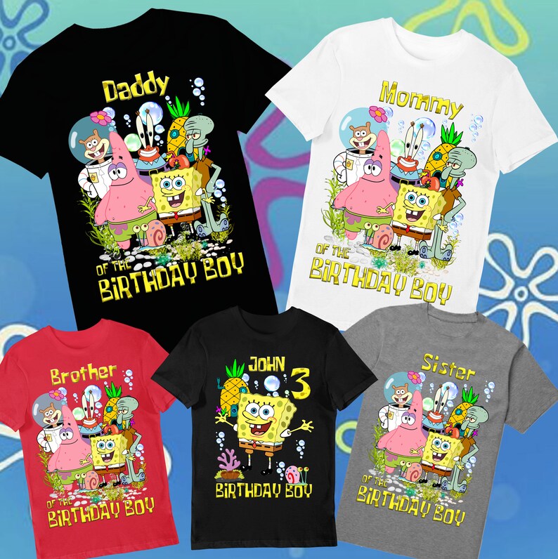 spongebob 2nd birthday shirt