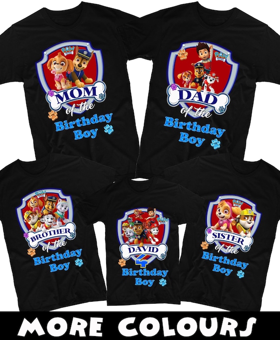 paw patrol birthday shirt