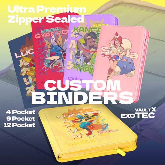 pokemon card binder 12 pocket Custom Made Vault X Ocean Blue Zip / Folder for TCG c Dropmixer Binders It works great for sports cards The main reason why I