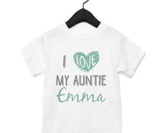 I LOVE MY UNCLE ARROWS PERSONALISED BABY TODDLER T SHIRT KIDS FUNNY GIFT CUTE