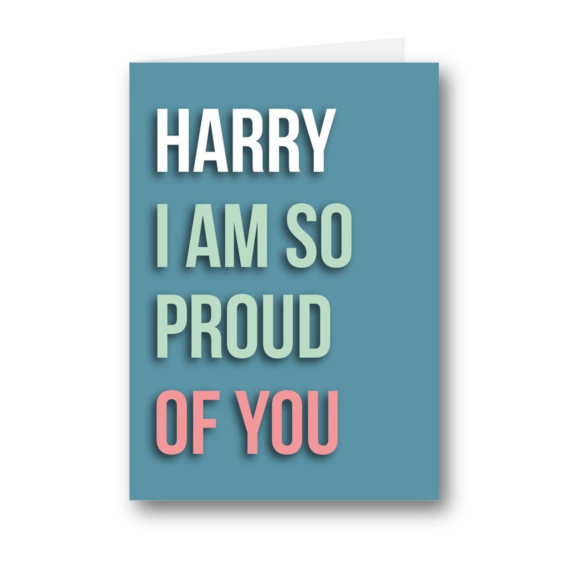 Personalised Card So Proud of You Congratulations Test Support Etsy