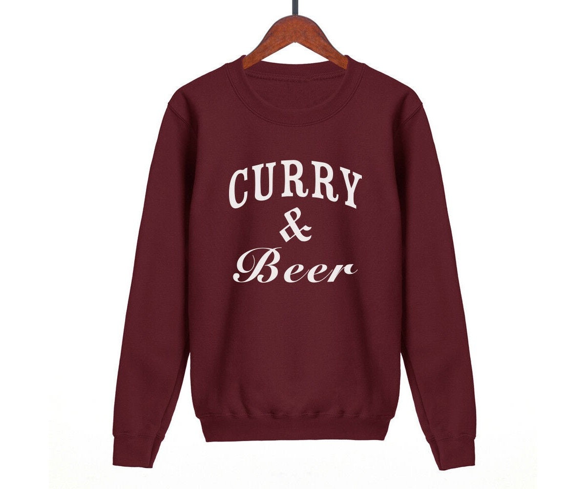 Curry & Beer Sweatshirt Womens Mens Unisex Sweat Swag Hipster Etsy