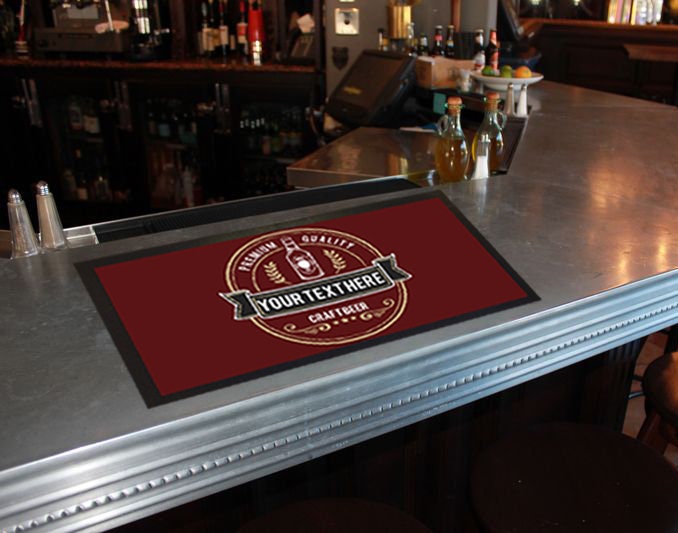 Personalised Bar Mat Custom Runner Gift Novelty Funny Beer Pub Etsy